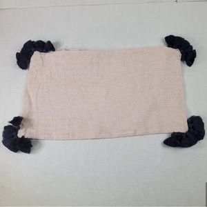 Serena and Lily Cayucos Pink Sand Pillowcase with Navy Tassels